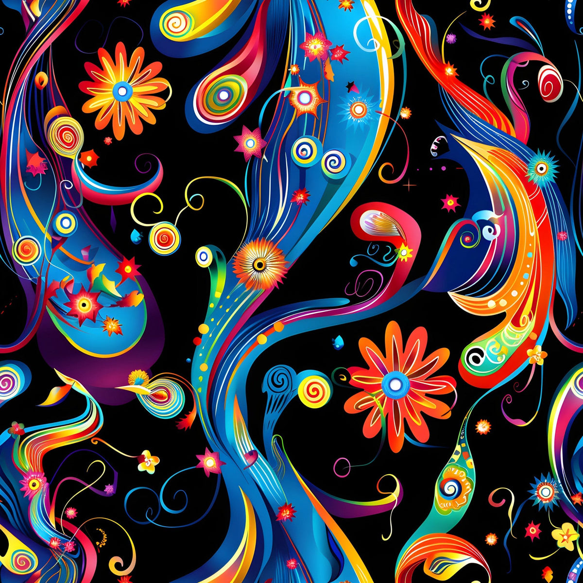Midnight Fiesta Pattern 20 Minky Fabric