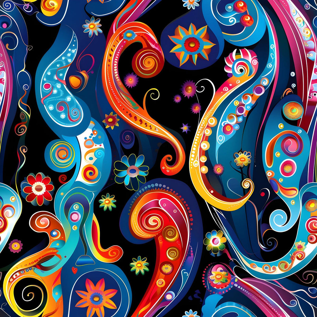 Midnight Fiesta Pattern 21 Minky Fabric