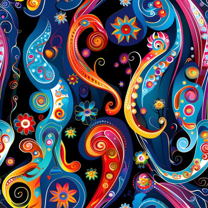 Midnight Fiesta Pattern 21 Minky Fabric