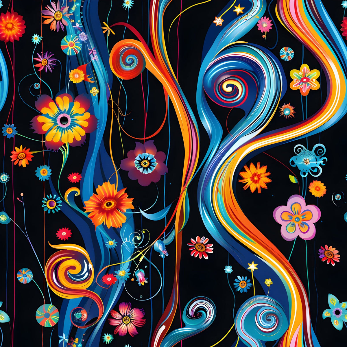 Midnight Fiesta Pattern 22 Minky Fabric
