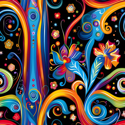 Midnight Fiesta Pattern 23 Minky Fabric
