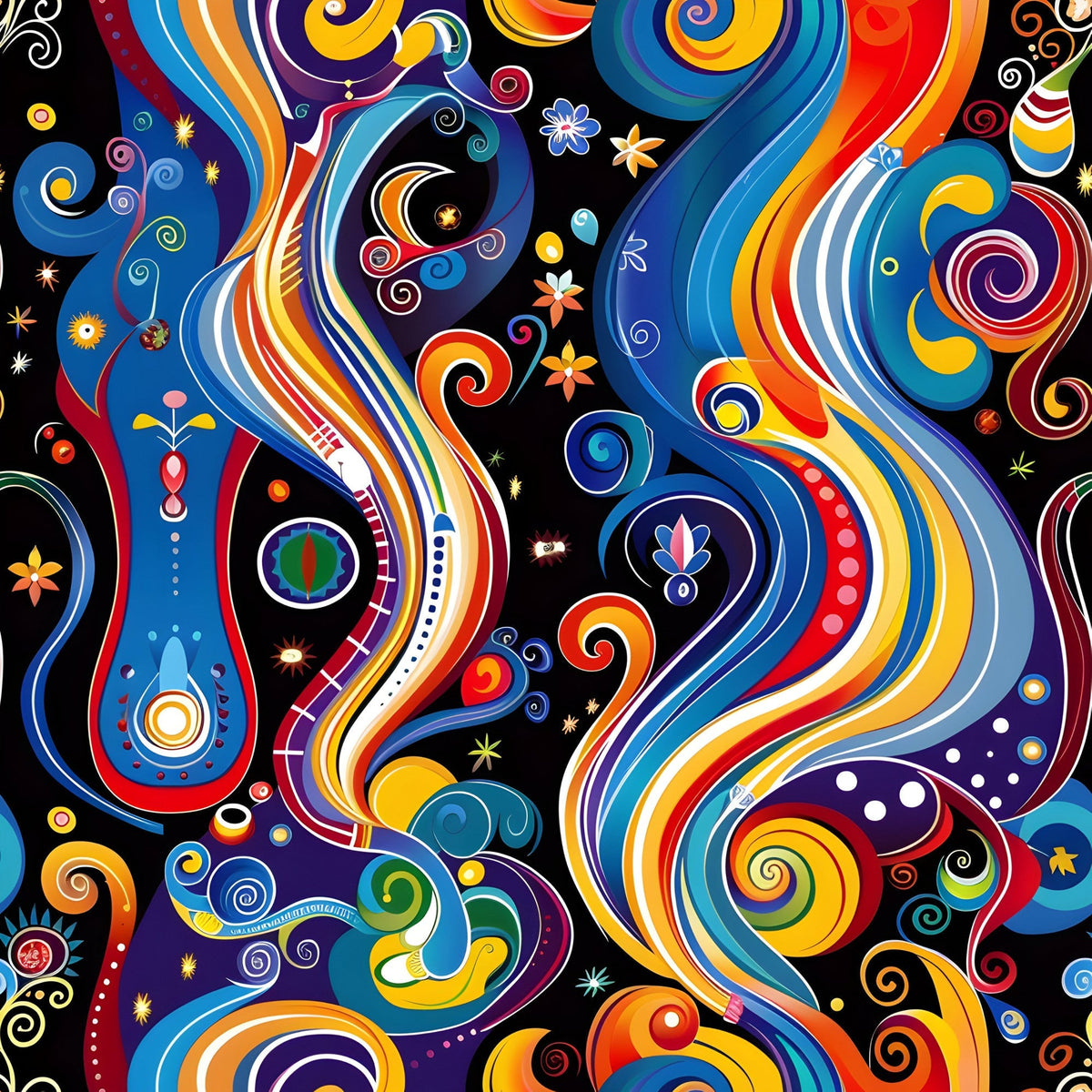 Midnight Fiesta Pattern 24 Minky Fabric