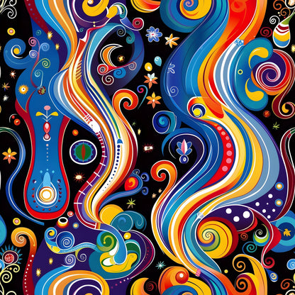 Midnight Fiesta Pattern 24 Minky Fabric