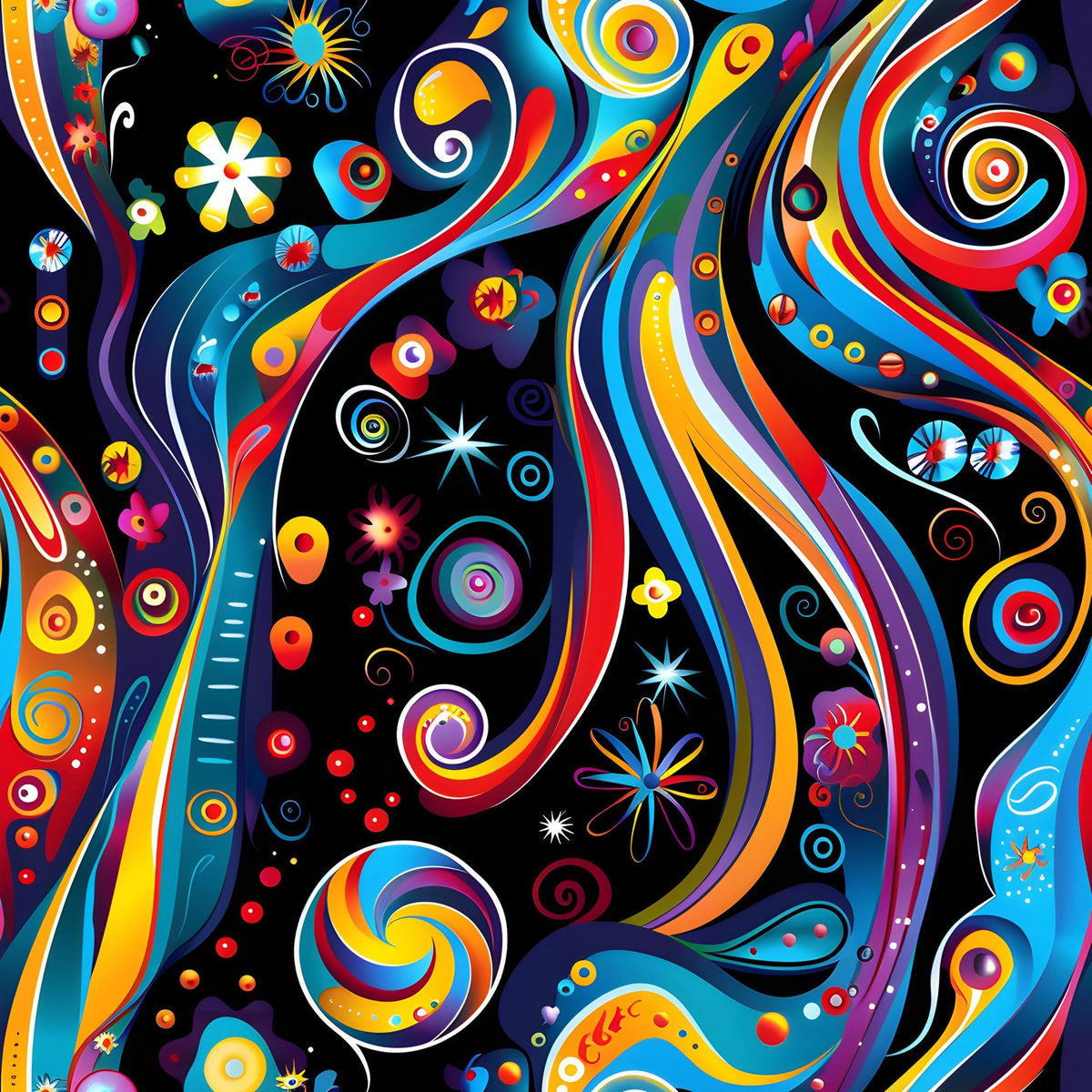 Midnight Fiesta Pattern 2 Minky Fabric