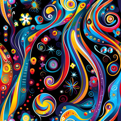 Midnight Fiesta Pattern 2 Minky Fabric