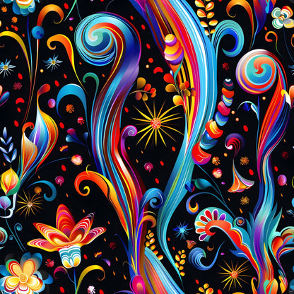 Midnight Fiesta Pattern 5 Minky Fabric