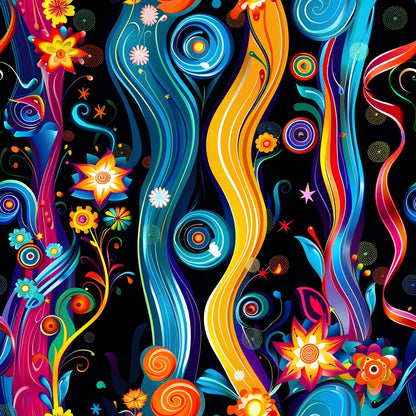 Midnight Fiesta Pattern 6 Minky Fabric