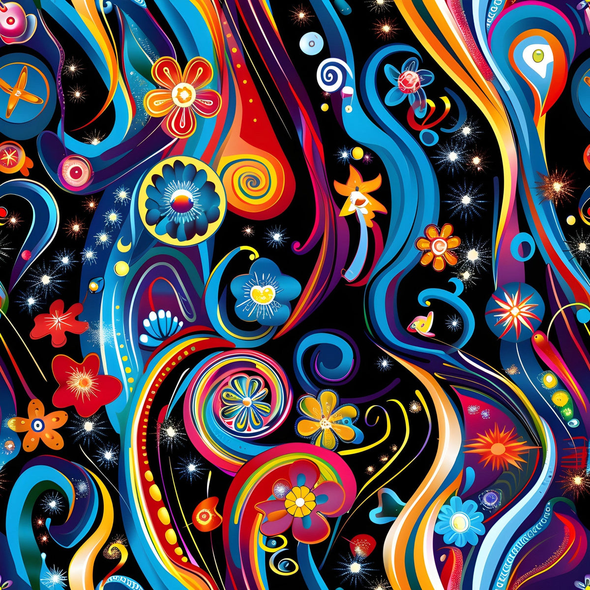 Midnight Fiesta Pattern 7 Minky Fabric