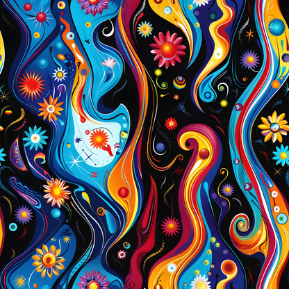 Midnight Fiesta Pattern 8 Minky Fabric