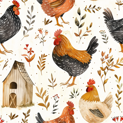 Rustic Roost Pattern 2 Minky Fabric