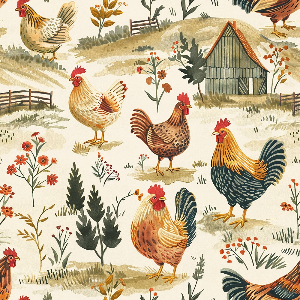 Rustic Roost Pattern 3 Minky Fabric