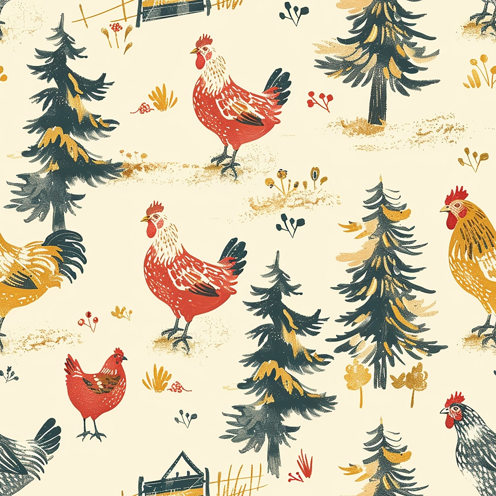 Rustic Roost Pattern 4 Minky Fabric