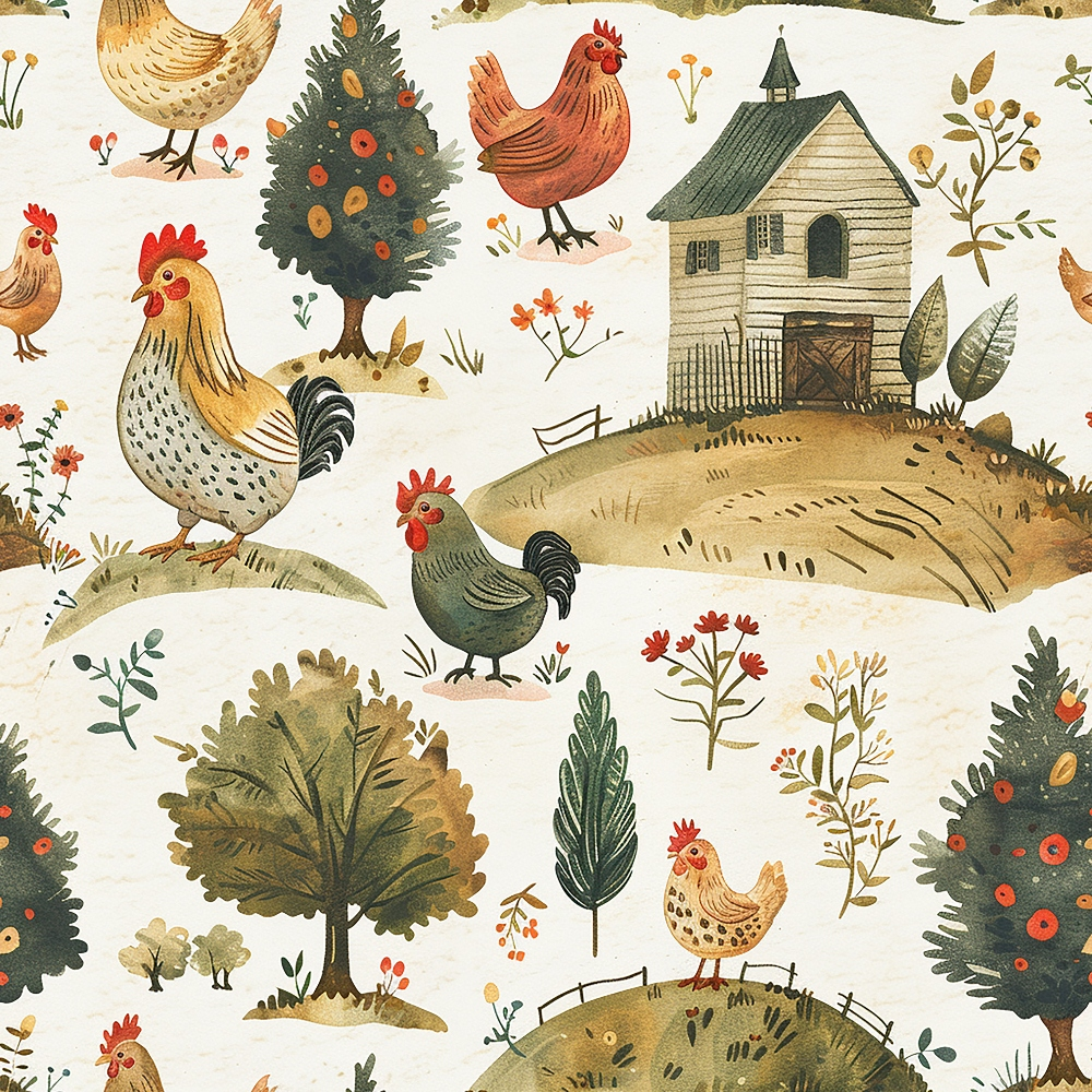 Rustic Roost Pattern 5 Minky Fabric