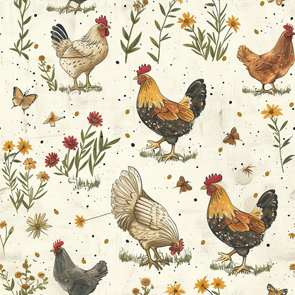 Rustic Roost Pattern 8 Minky Fabric