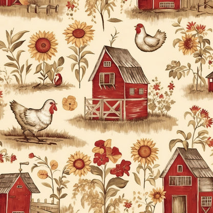 Sunflower Toile Pattern 2 Minky Fabric