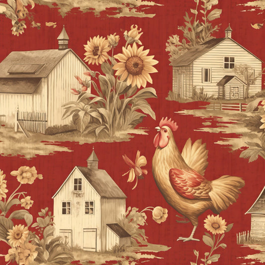 Farmhouse Charm Pattern 3 Quilting Cotton Fabric