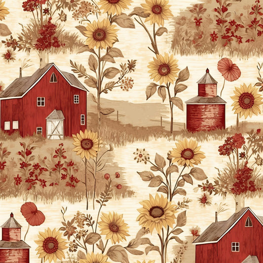 Farmhouse Charm Pattern 5 Quilting Cotton Fabric