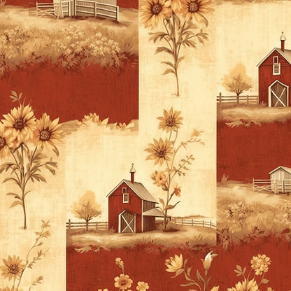 Sunflower Toile Pattern 9 Minky Fabric