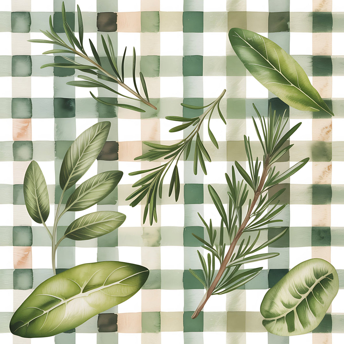 Rosemary Wreaths Pattern 10 Minky Fabric