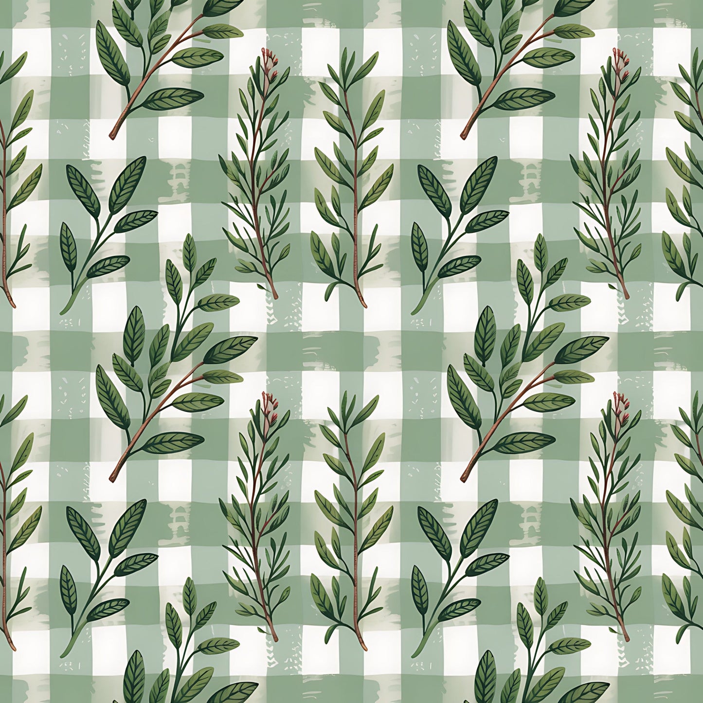 Farmhouse Kitchen Herbs Pattern 11 Quilting Cotton Fabric