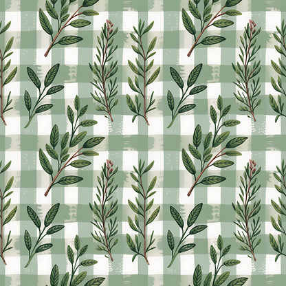 Farmhouse Kitchen Herbs Pattern 11 Quilting Cotton Fabric