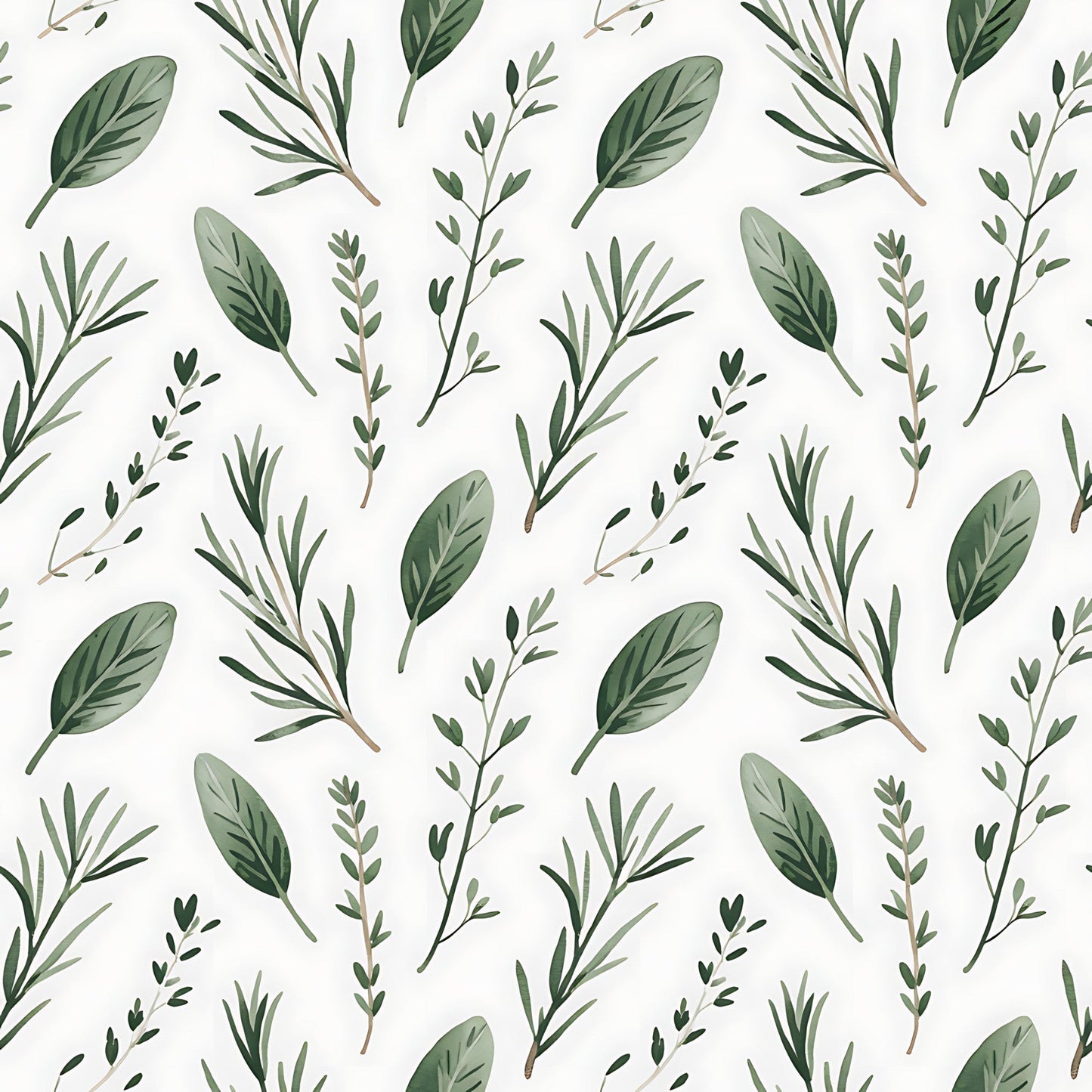 Farmhouse Kitchen Herbs Pattern 13 Quilting Cotton Fabric