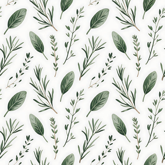 Farmhouse Kitchen Herbs Pattern 13 Quilting Cotton Fabric