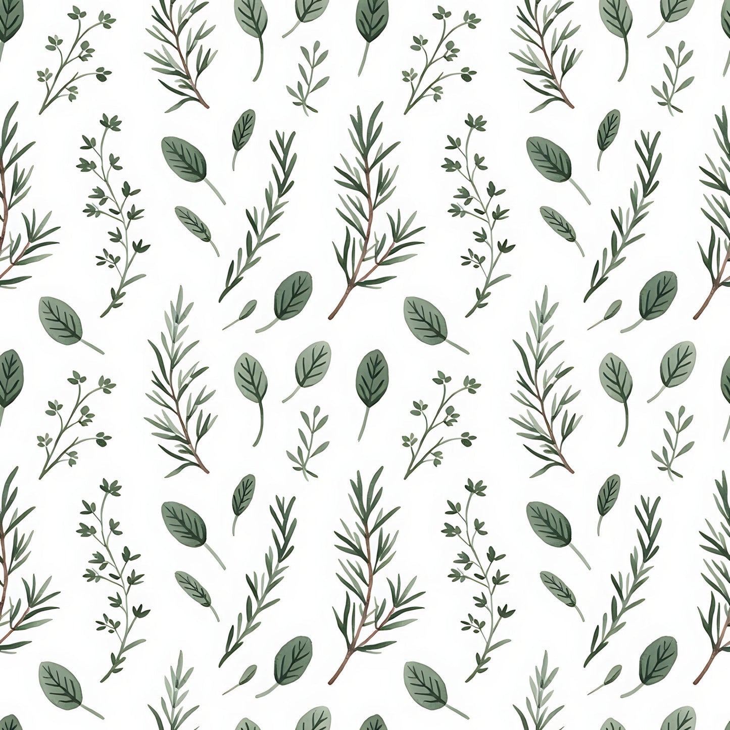 Farmhouse Kitchen Herbs Pattern 14 Quilting Cotton Fabric