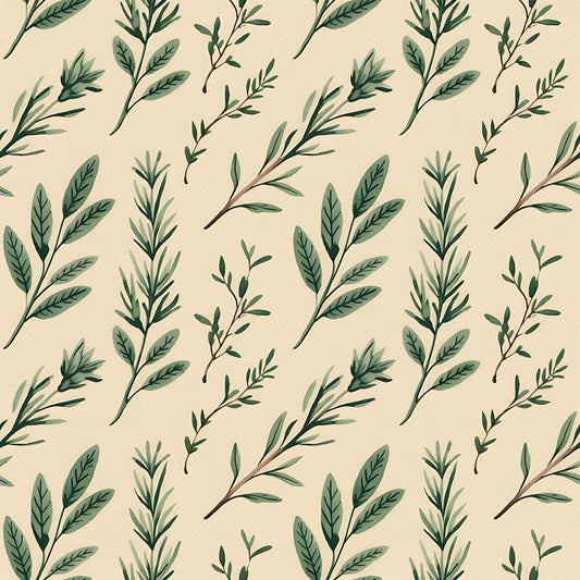 Farmhouse Kitchen Herbs Pattern 1 Quilting Cotton Fabric