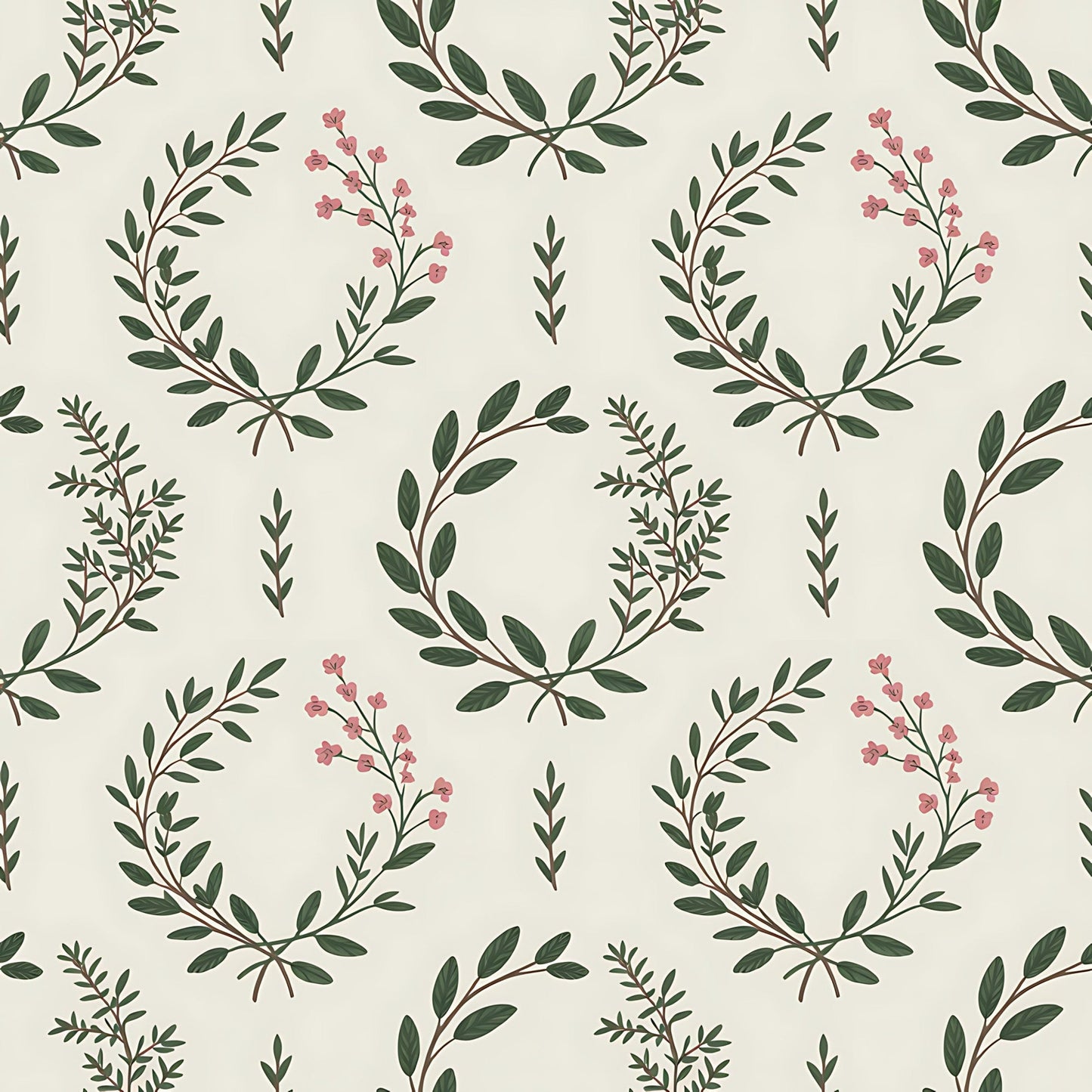 Farmhouse Kitchen Herbs Pattern 21 Quilting Cotton Fabric