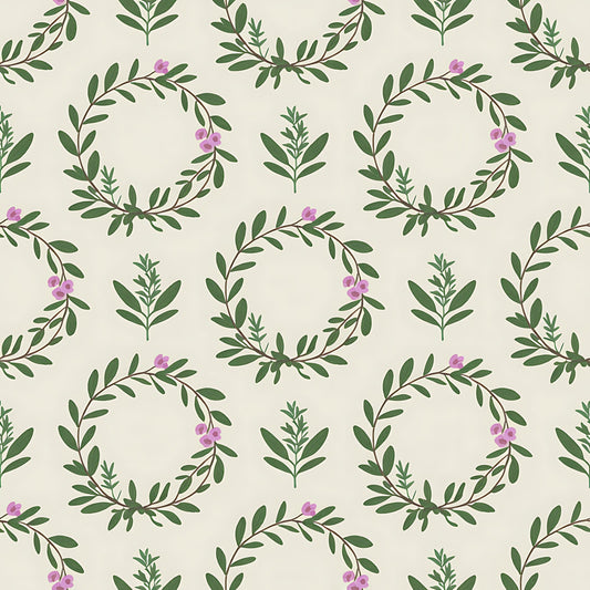 Farmhouse Kitchen Herbs Pattern 22 Quilting Cotton Fabric
