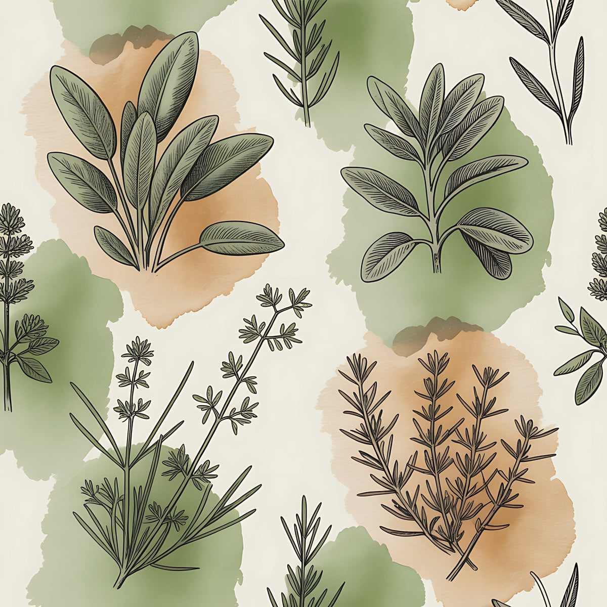 Rosemary Wreaths Pattern 24 Minky Fabric