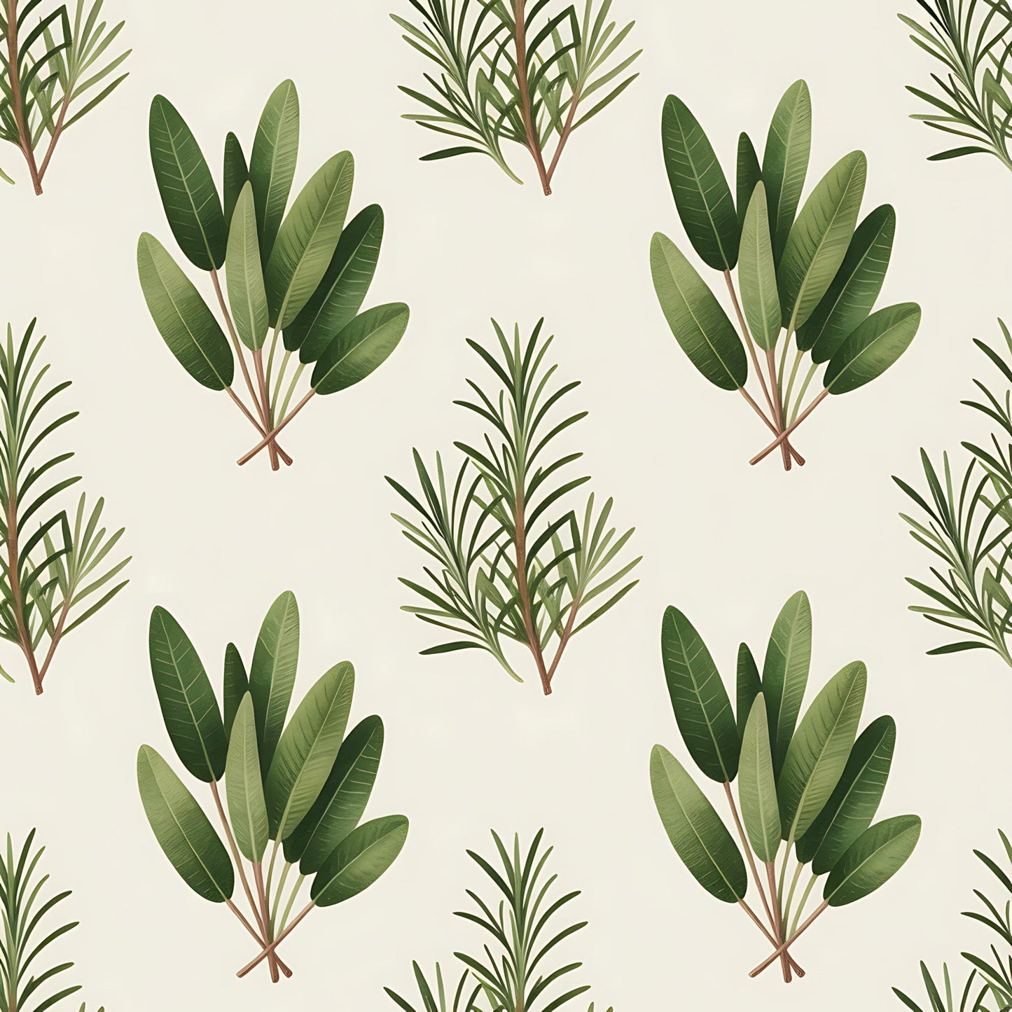 Farmhouse Kitchen Herbs Pattern 28 Quilting Cotton Fabric