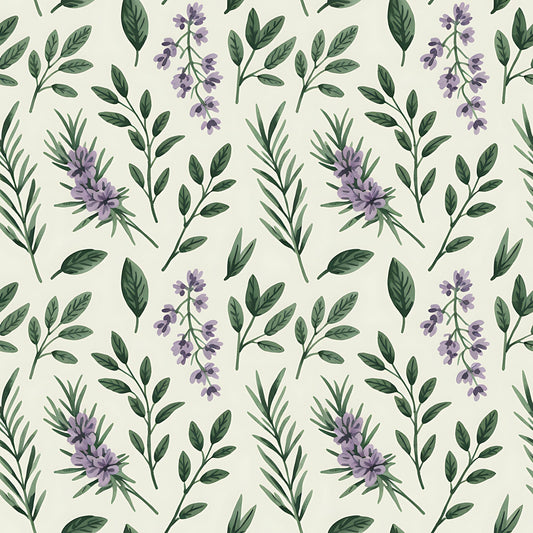 Farmhouse Kitchen Herbs Pattern 29 Quilting Cotton Fabric