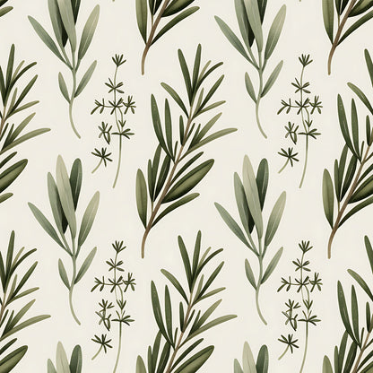 Farmhouse Kitchen Herbs Pattern 2 Quilting Cotton Fabric