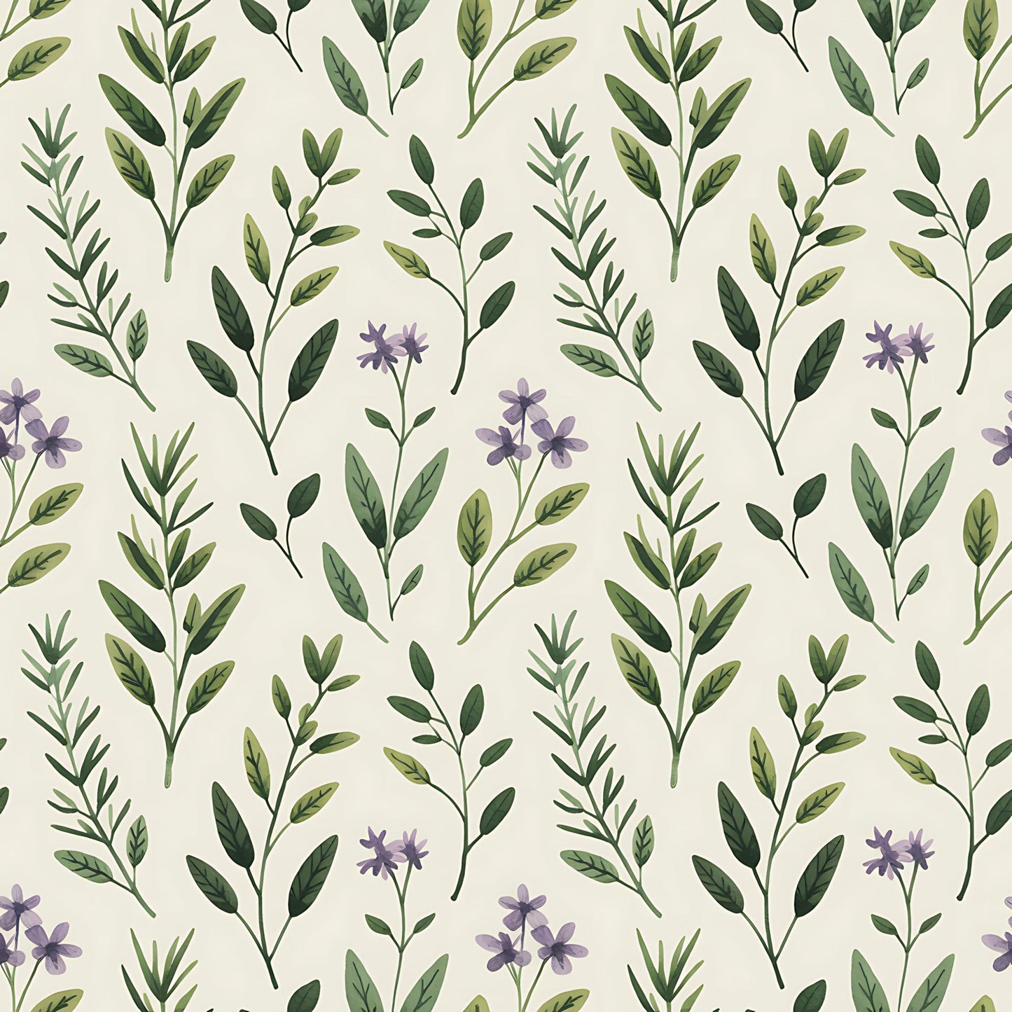 Farmhouse Kitchen Herbs Pattern 30 Quilting Cotton Fabric
