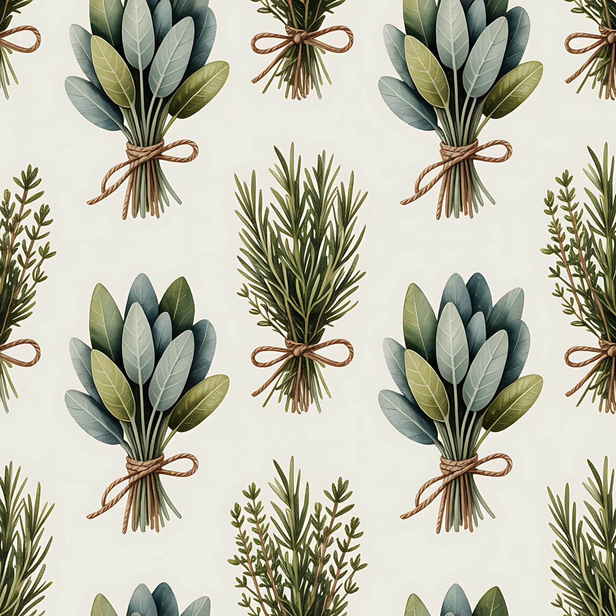 Rosemary Wreaths Pattern 32 Minky Fabric
