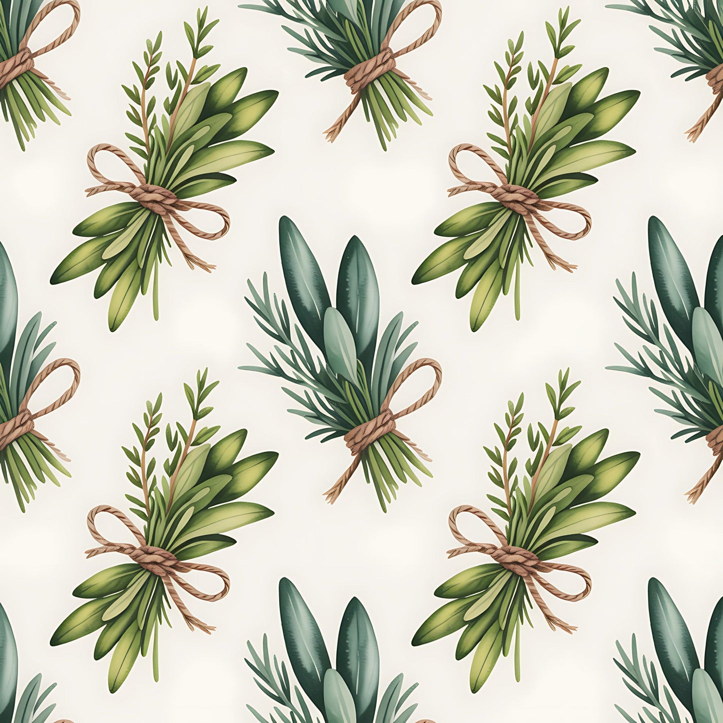 Farmhouse Kitchen Herbs Pattern 33 Quilting Cotton Fabric
