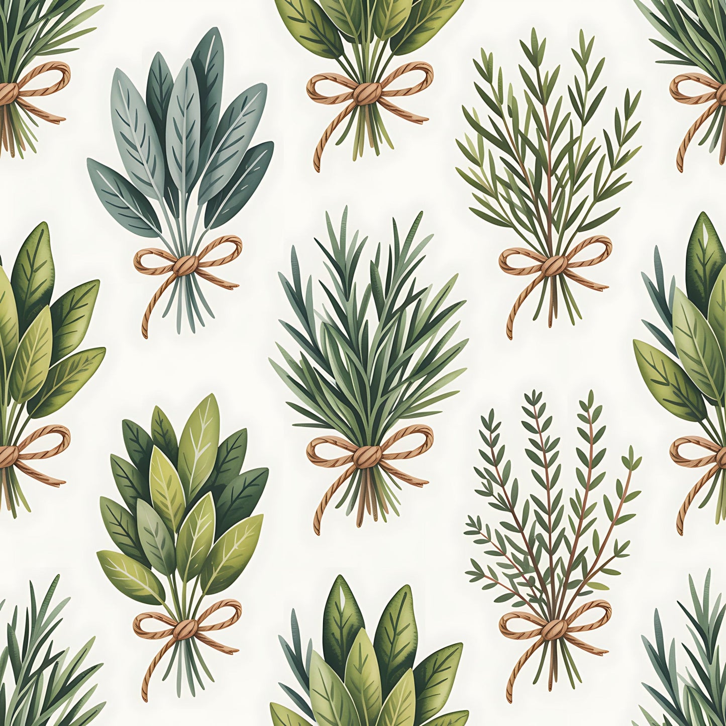 Farmhouse Kitchen Herbs Pattern 34 Quilting Cotton Fabric