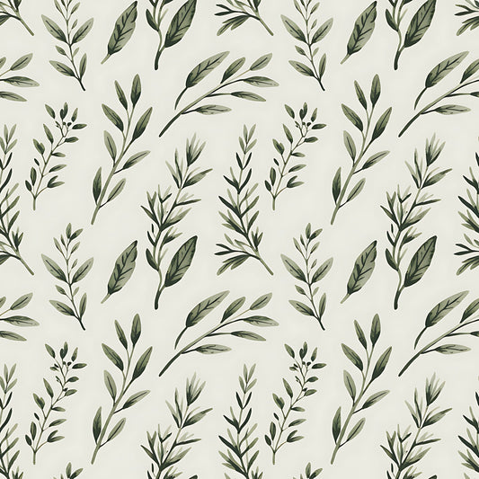 Farmhouse Kitchen Herbs Pattern 4 Quilting Cotton Fabric