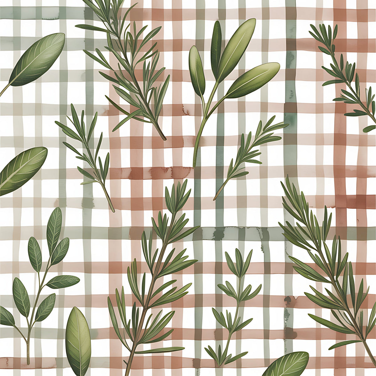 Rosemary Wreaths Pattern 9 Minky Fabric