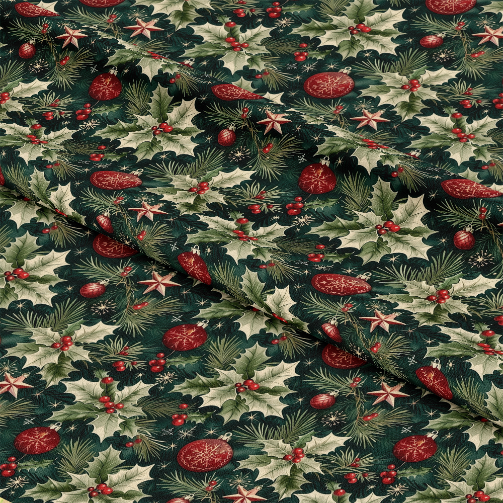 Festive Traditional Christmas Quilting Cotton Fabric