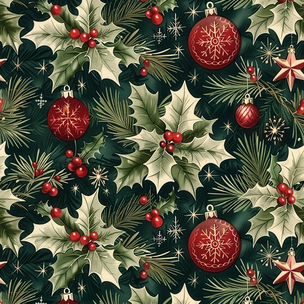 Festive Traditional Christmas Minky Fabric