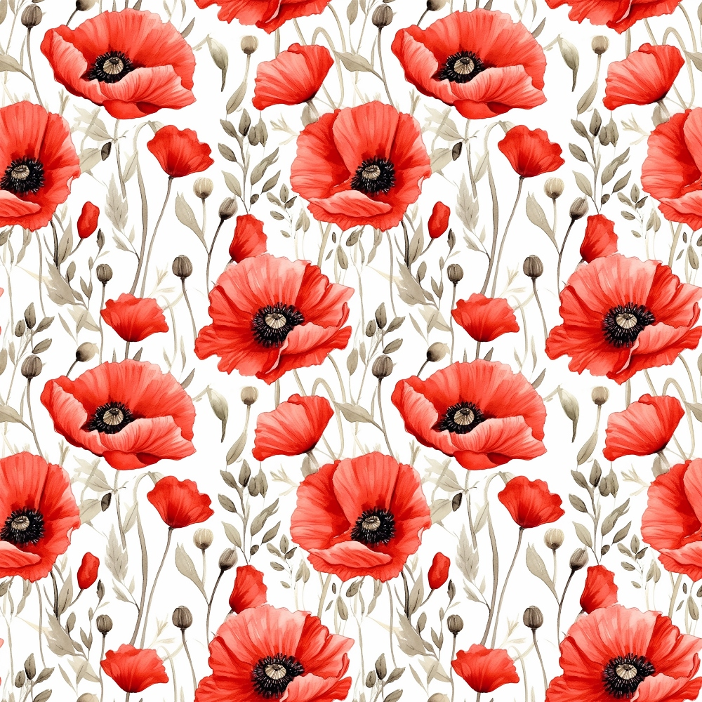 Scarlet Meadow Pattern 11 Minky Fabric