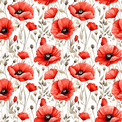 Scarlet Meadow Pattern 11 Minky Fabric