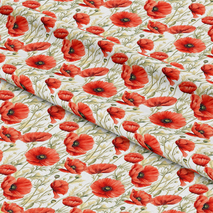 Fields of Poppies Pattern 12 Quilting Cotton Fabric