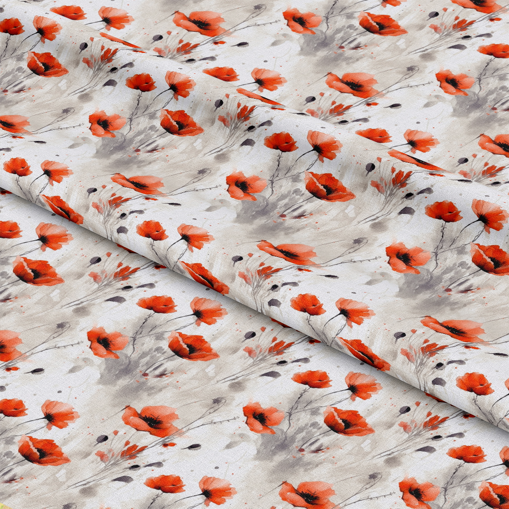 Fields of Poppies Pattern 1 Quilting Cotton Fabric