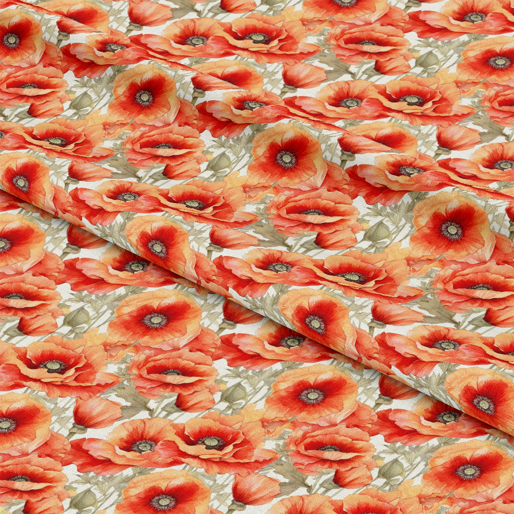 Fields of Poppies Pattern 4 Quilting Cotton Fabric