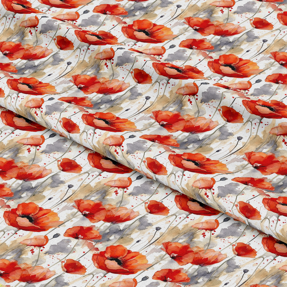 Fields of Poppies Pattern 8 Quilting Cotton Fabric