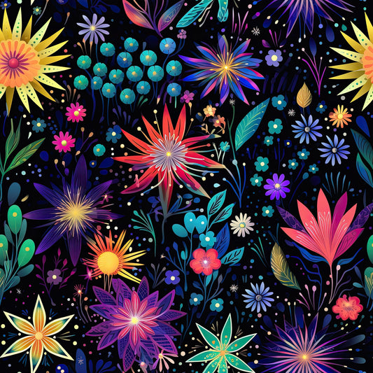 Firework Garden Pattern 10 Quilting Cotton Fabric